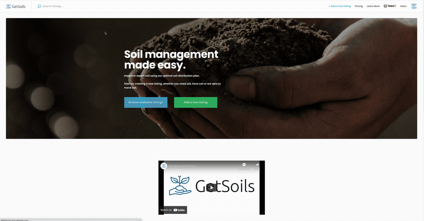 GetSoils - Soil Marketplace